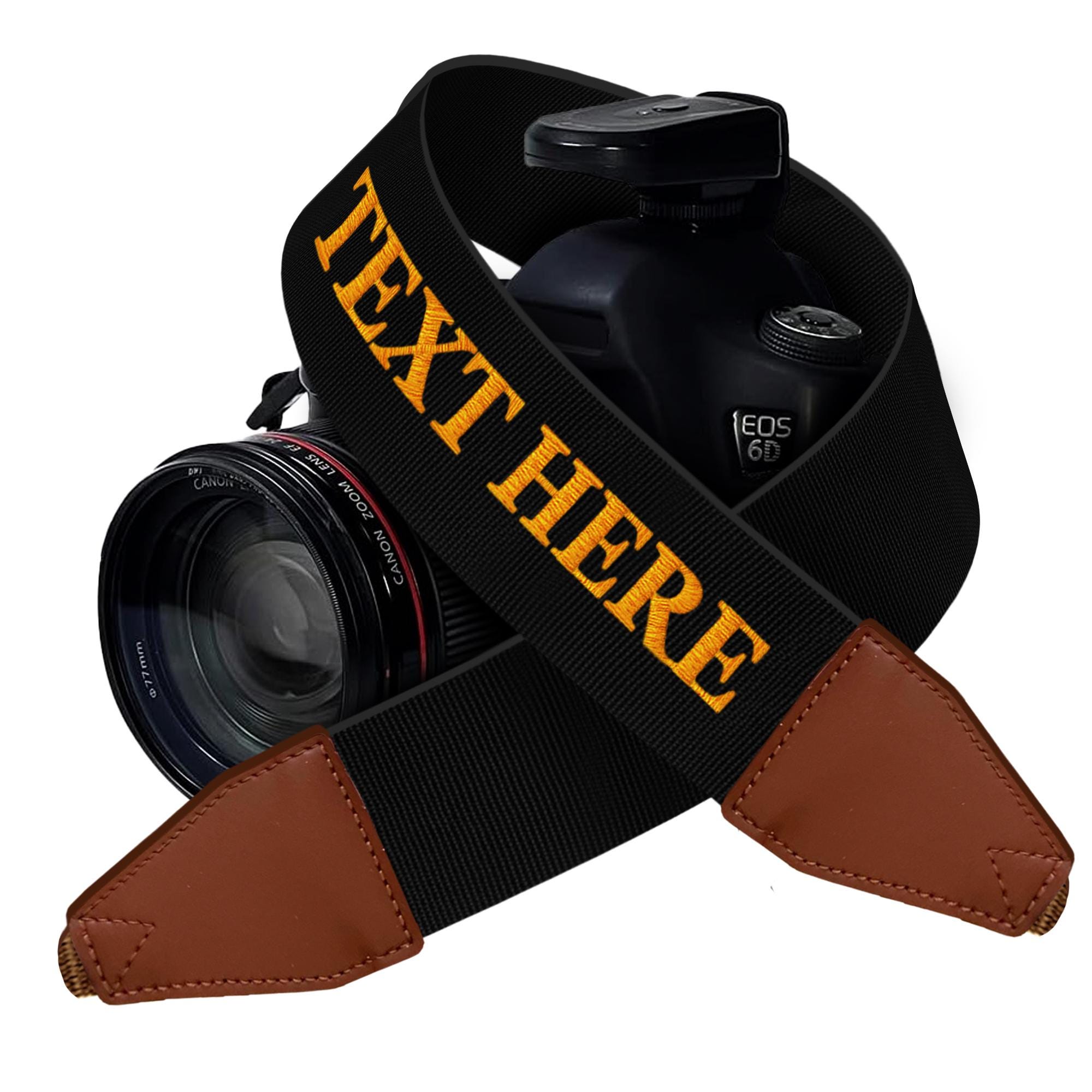 Custom Camera Strap with Embroidered Name - Padded, Universal Fit, Neck Shoulder & Crossbody Strap, Camera Strap for DSLR/SLR/Mirrorless