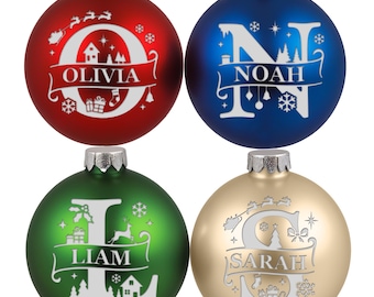 Personalized Christmas Ornament: Custom Name Holiday Balls , 2.5"