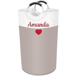 Personalized Laundry Basket with Embroidered Name, Laundry Hamper for College Dorm, Collapsible XL Laundry Baskets with Handles
