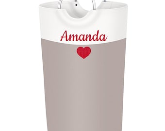 Personalized Laundry Hamper: Embroidered Name, Collapsible Dorm Basket