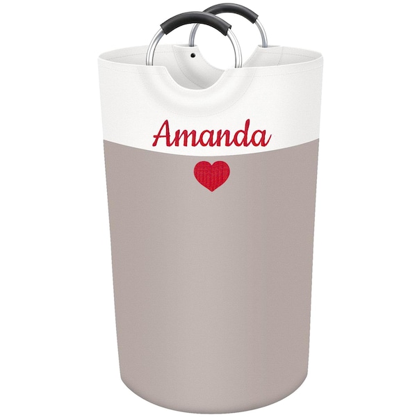 Personalized Laundry Hamper: Embroidered Name, Collapsible Dorm Basket