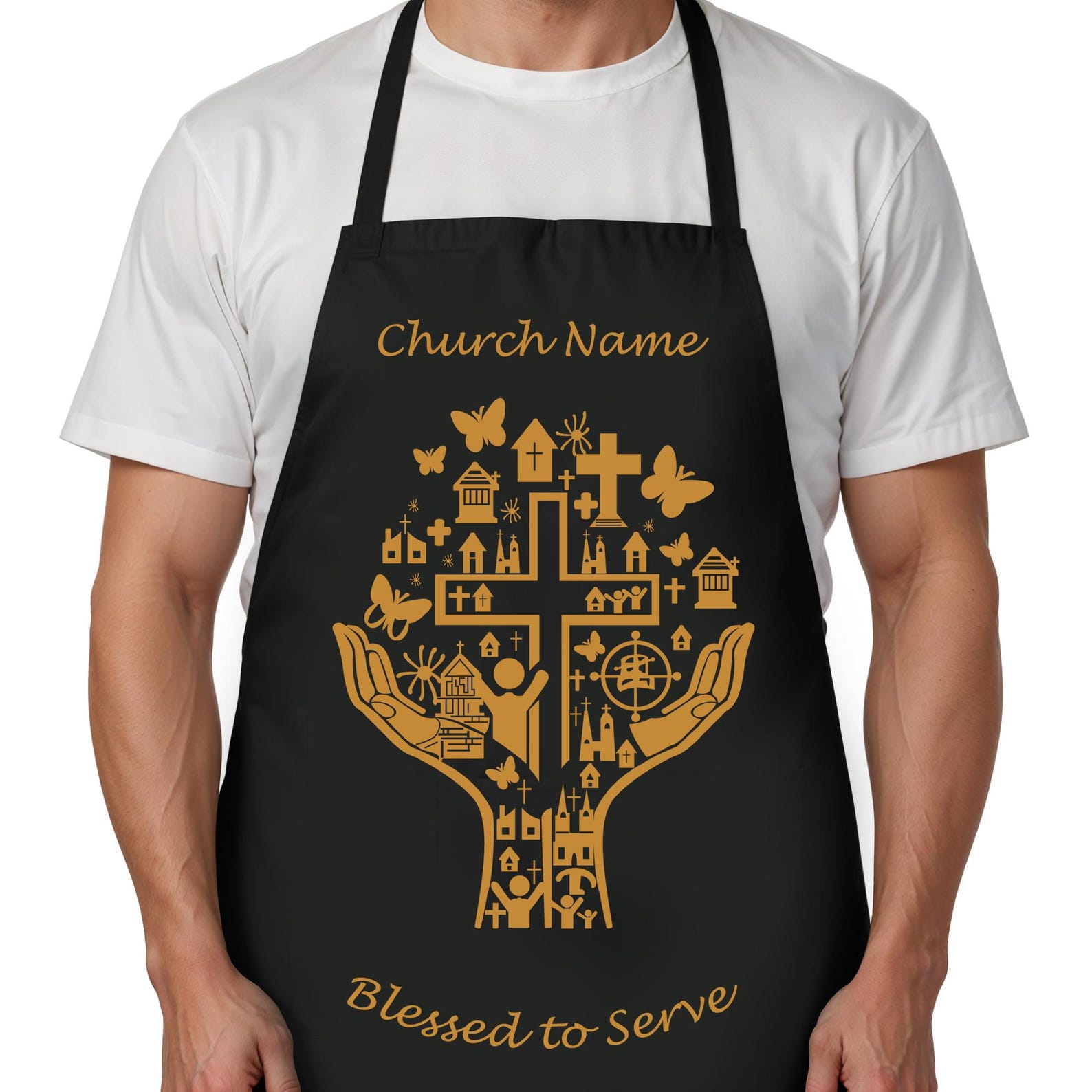 Religious Aprons Personalized Christian Apron: Blessed to Serve, Custom Church Gift - Etsy