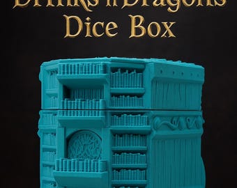 Arcane Vault Dice Box: 3D Printed PLA, Felt Interior, Paintable