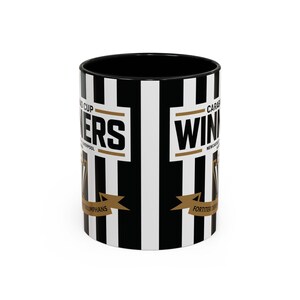 Newcastle Carabao Cup Winners Mug: Black & White Ceramic Coffee Cup image 5