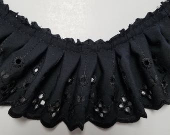 black eyelet lace