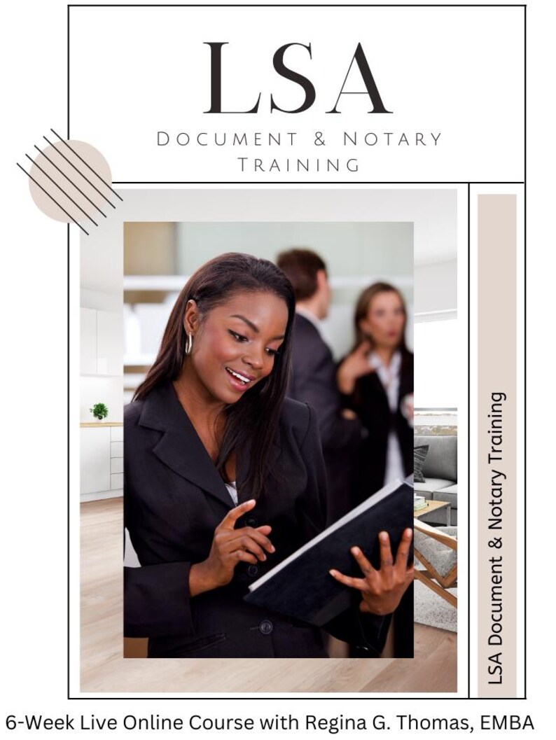 Picture of LSA Doc & Notary Live Training Course - Etsy