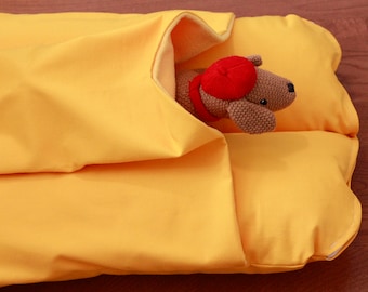 Yellow Dachshund Small Dog Bed, Burrow Snuggle Sack, Bunbed