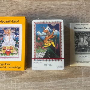 Tarot de la Nueva Era (Tarot de la Nueva Era) 1982, vintage, OOP, baraja rara SELLADA