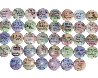 Inspiration Words, Magnet, 1", 1.25", 1.5", Button Magnet, Inspirational Saying, Quote Magnet, Sayings, Postivity, Postive Word, Love, Q025