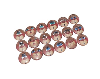 Reindeer Faces, 1", 1.25", 1.5", 2.25", Button, Reindeer, Christmas, Reindeer Theme, Reindeer Decor, Pinback, Flatback, Pin, Badge, X043