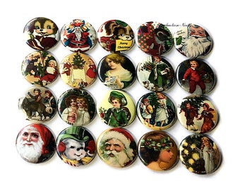Christmas Magnet, 1", 1.25", Button Magnet, Christmas, Santa Magnet, Mouse Magnet, Angel Magnet, Christmas Tree Magnet, Christmas Kid, X030