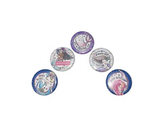Mermaid Magnet, 1", 1.25", 1.5", 2.25", Button, Mermaid, Mermaid Theme, Mermaid Decor, Birthday, Mermaid Party Favor, Ocean Theme, MC015