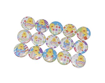 Easter, Chicks, 1", 1.25", 1.5", Button, Easter Egg, Easter Chick, Easter Theme, Party Favor, Easter, Easter Decor, Flatback, Pinback, EA004