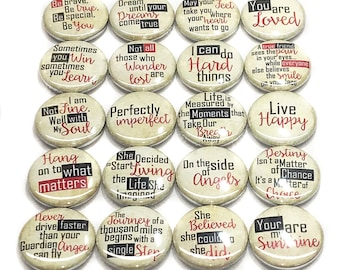 Inspiration Words, Magnet, 1", 1.25", 1.5", 2.25", Button Magnet, Inspirational Saying, Quote Magnet, Sayings, Postivity, Postive Word, Q019
