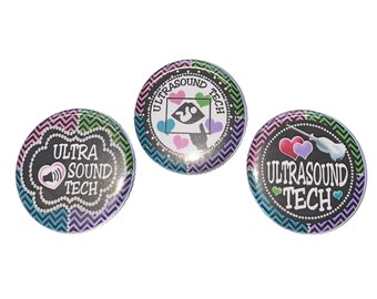 Ultrasound Tech Magnet, 1", 1.25", Button Magnet, Ultrasound Tech, Sonography, Ultrasound Theme, Ultrasound Decor, Ultrasound Tech, XR004
