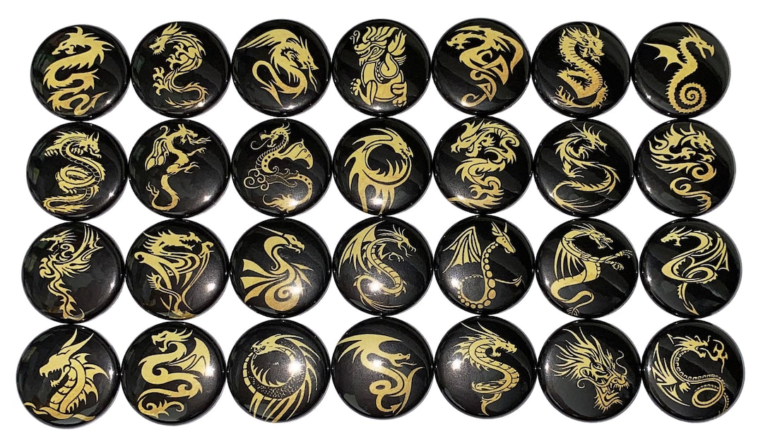 Dragon Gold Dragon 1 1.25 1.5 Etsy