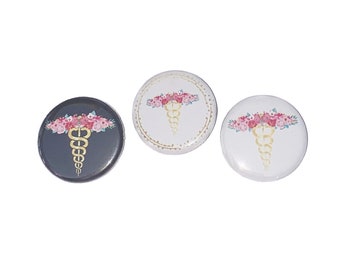 Medical Symbols, 1", 1.25", 1.5", 2.25", Button, Health Care Theme, Health Care, Medical Flatback, Medical Pinback, Nurse, Doctor, MP032