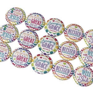 Religious, 1&quot;, 1.25&quot;, 1.5&quot;, 2.25&quot;, Button, Spiritual, Jesus, Church Party, Christian, Party Favor, Flatback, Pinback, FT001