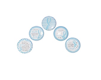 Blue Ribbon Magnet, Light Blue Ribbon Magnet, 1", 1.25", 1.5", 2.25", Button Magnet, Blue Ribbon, Light Blue Ribbon, Prostate Cancer, CA010