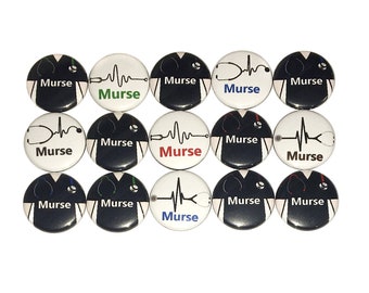 Male Nurse Magnet, 1", 1.25", Button Magnet, Male Nurse Theme, Male Nurse, Male Nurse Gift, Nurse Appreciation, Stethoscope, Scrubs, NU003