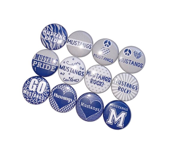 Mustangs Navy Full Button Mustangs Navy Full Button