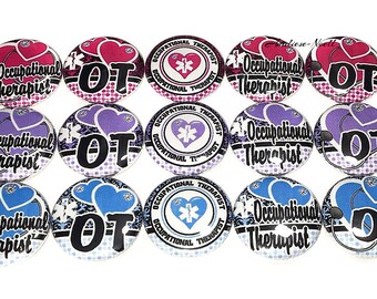 OT Magnet, Occupational Therapist Magnet, 1", 1.25", Button Magnet, Occupational Therapist, OT Decor, OT Theme, Ot, Therapist Gift, MP012