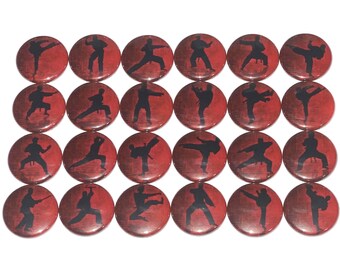Martial Art Magnet, 1", 1.25", 1.5", 2.25", Button Magnet, Karate Decor, Martial Arts, Karate Theme, Karate Magnet, Fight, Karate, KM003