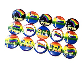 Gay Pride, LGBT, 1", Button, Equality, Pride, Pride Flag, Pride Theme, Gay Pride Theme, Rainbow, LGBT, Flatback, Pinback, Pin, Badge, GP004