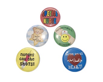 Nurse Magnet, 1", 1.25", 1.5", Button Magnet, RN Magnet, Nurse Decor, Nurse Theme, Nurse Gift, RN Theme, Rn Decor, RN, Nurse, Nursing, NU025