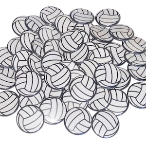 Volleyball, 1&quot;, 1.25&quot;, 1.5&quot;, Button, Volley Ball, Volleyball Theme, Volleyball Decor, Party Favor, Team Gift, Flatback, Pinback, Pin, SE014
