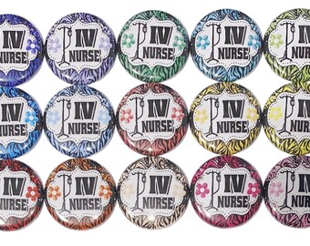 IV Nurse Magnet, IV Nurse, 1", 1.25", Button Magnet, Nurse, IV, Nurse Theme, Nurse Decor, Nurse Party Favor, Nurse Gift, Nurse Magnet, NU022