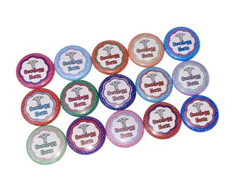 Oncology Nurse, RN, 1", 1.25", 1.5", 2.25", Button, Oncology, Nurse, Nurse Gift, Table Scatter, Flatback, Pinback, Pin, Badge, CN014