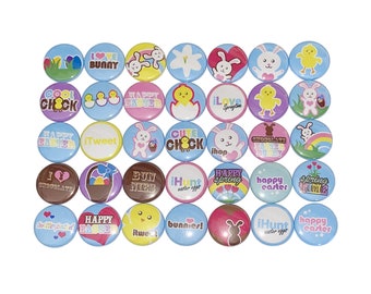 Easter Magnet, 1", 1.25", 1.5", 2.25", Button Magnet, Rabbit Magnet, Easter Decor, Rabbits, Chick Magnet, Easter Theme, Bunny, EA006