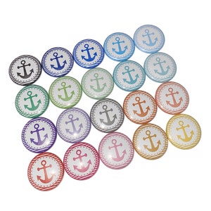 Anchors, 1&quot;, 1.25&quot;, 1.5&quot;, 2.25&quot;, Button, Cruise, Sailing, Nautical Theme, Travel Theme, Craft Supply, Anchor Flatback, Anchor Pinback, N003