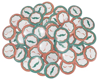 Gender Reveal, Lashes, Staches, Green, Orange, 1.25", 1.5", 2.25", Pinback Button, Fall Baby Shower, Baby Shower, Easter Baby, VB245, VB312