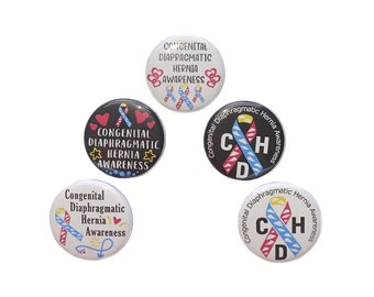 CDH Magnet, 1", 1.25", 1.5", 2.25", Button Magnet, CDH, Congenital Diaphragmatic Hernia, Cdh Ribbon, CDH Awareness, Cdh Theme, Magnet, CB009