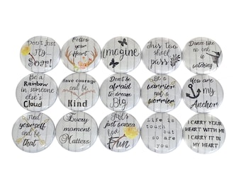 Uplifting Magnet, Encouragement Magnet, 1", 1.25" Button Magnet, Positive, Mental Health, Party Favor, Soar, Anchor, Encouragement, Q024