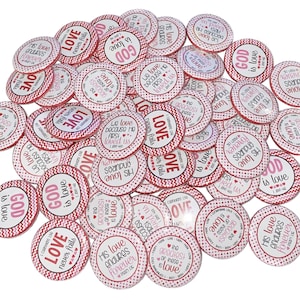 God, Love, Christian, 1&quot;, 1.25&quot;, 1.5&quot;, 2.25&quot;, Button, Faith, Christian, Spiritual, Party Favor, Scripture, Church, Flatback, Pinback, FT008