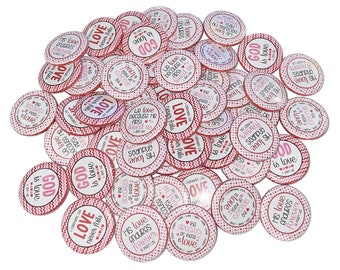 God, Love, Christian, 1", 1.25", 1.5", 2.25", Button, Faith, Christian, Spiritual, Party Favor, Scripture, Church, Flatback, Pinback, FT008