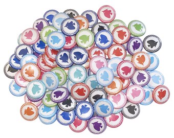 Fish, 1", 1.25", 1.5", 2.25", Button, Fish Party Favor, Fish Theme, Fish Flatback, Fish Pinback, Badge, AQ009