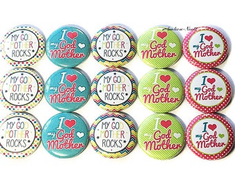God Mother Magnet, 1", 1.25", 1.5", 2.25", Button Magnet, God Mother, God Mother Theme, God Mother Gift, Catholic Gift, Religious, FT019