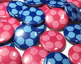 Soccer, Gender Reveal, Pink, Blue, 1.25", 1.5", 2.25", Pinback Button, Soccer Reveal, Soccer Baby Shower, Futbol, Boy or Girl, VB128, VB083