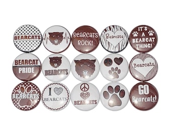 Bearcat Magnet, Maroon, 1", 1.25", 1.5", 2.25", Button Magnet, Magnet, Office Decor, Classroom Decor, Planner Magnet, Calendar Magnet, SM046