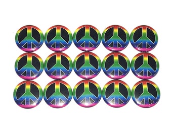 Peace Magnet, 1", 1.25", Button Magnet, Peace Button, Peace, Peace Decor, Peace Theme, Peace Sign, 70s Party Favor, 60s, DC005