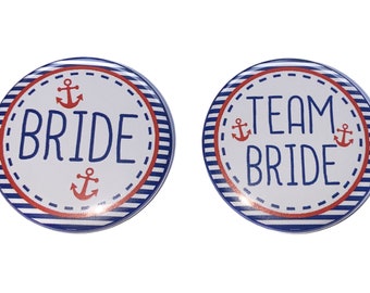 Bachelorette Party, Red, Navy Blue, 1.5", 2.25", Pinback Button, Bachelorette Pin, Bridal Party Favor, Bachelorette Cruise, Bridal, BW173