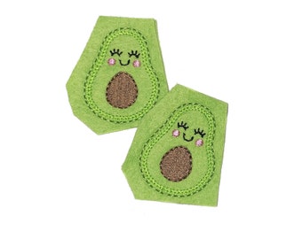 Avocado Felt, 2 Felts, Avocado, Green, Unfinished, Craft Supply, Avocado Patch, Size 1 of 3, EMB097