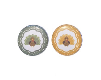 Gender Reveal, Turkey, Olive Green, Gold, 1.25", 1.5", 2.25", Pinback Button, Thanksgiving, Shower, Baby Reveal, Boy or Girl, VB577, VB580