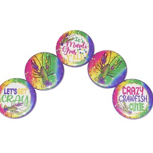 Crawfish Magnet, 1&quot;, 1.25&quot;, 1.5&quot;, Button Magnet, Crawfish Theme, Crawfish Decor, Crayfish, Crawdad, Crawfish Party, Mardi Gras, FD047