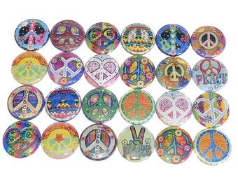 Peace Magnet, 1", 1.25", 1.5", 2.25", Button Magnet, Peace, Peace Sign, Peace Theme, Peace Theme, Peace Decor, DC017