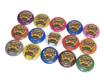 School Bus, 1", 1.25", Button, Back to School, School, Bus Driver Gift, Bus Driver Decor, Bus Driver Theme, Bus, Flatback, Pinback, SC019